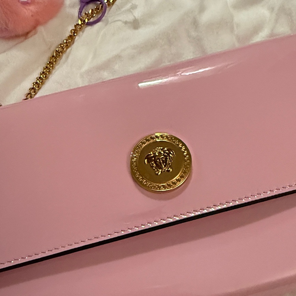 New versace pink patent leather envelope clutch crossbody - Picture 6 of 8